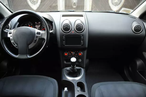 black car interior