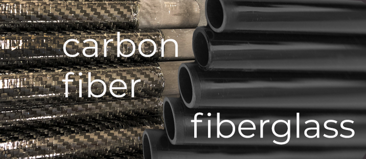 the comparison picture between carbon fiber and fiberglass