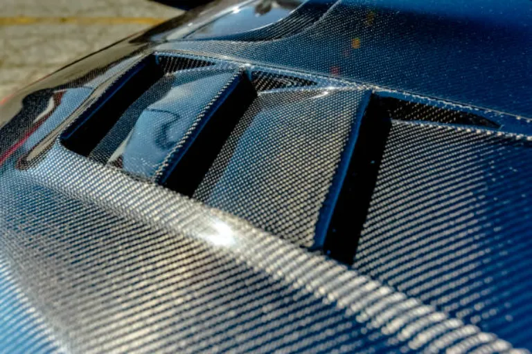 Kevlar carbon fiber texture on a car