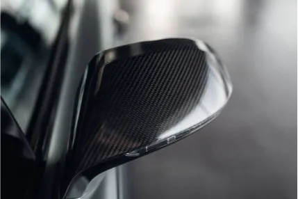 Modern sports car carbon rearview mirror
